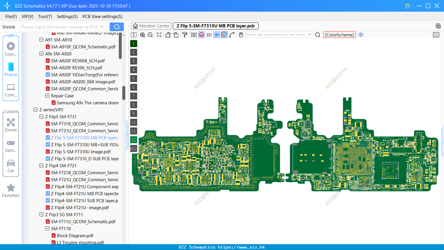 Samsung Z Flip 5-SM-F7310U MB PCB Layer